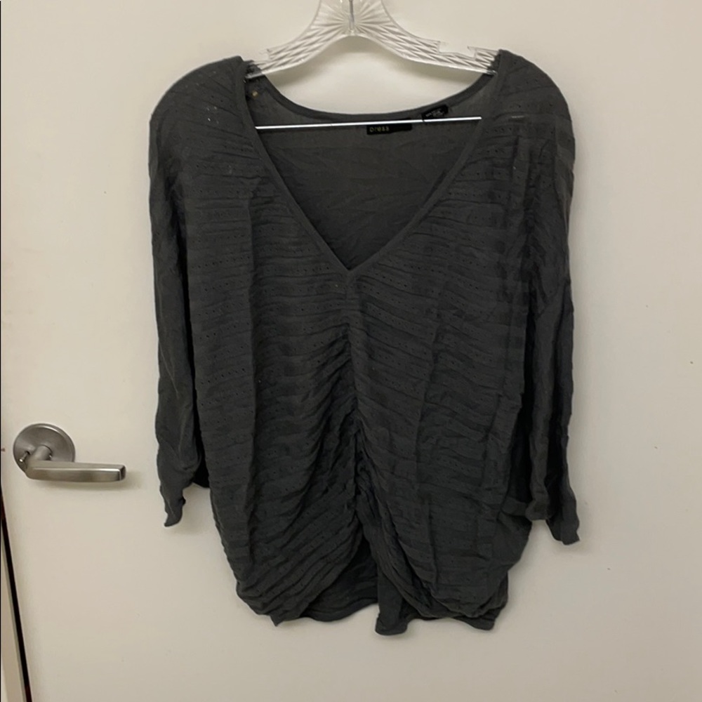 Press slouchy grey sweater